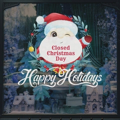 Closed christmas day sign