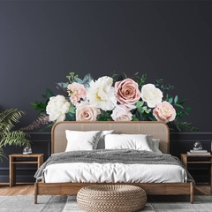 Floral bedroom wall decals