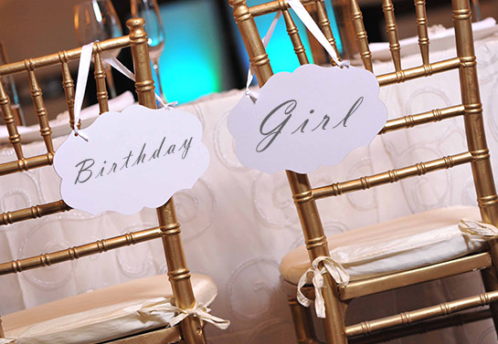 Birthday Girl chair decor idea