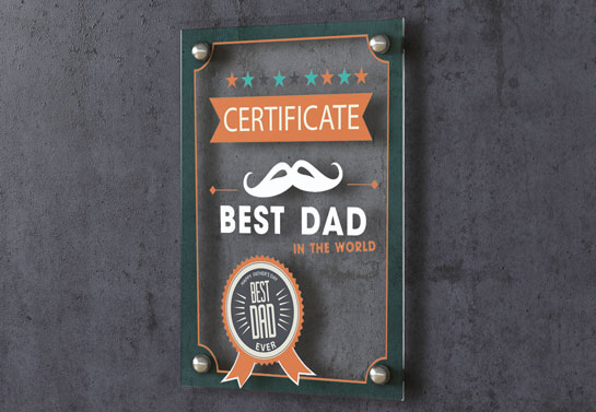 Best Dad Certificate Father's Day gift idea