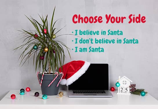 Funny Christmas decoration idea for office walls with quote print