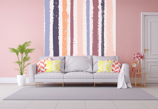 abstract image living room wall decor idea