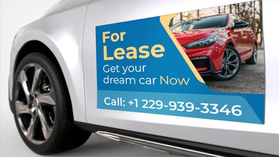 Company Name Service Provided Custom Phone Car Door Magnets Magnetic Signs-QTY 2 