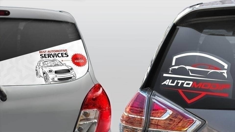 Custom Logo Monochrome Car/Van/Window Shop Decals Stickers up to 295x210mm