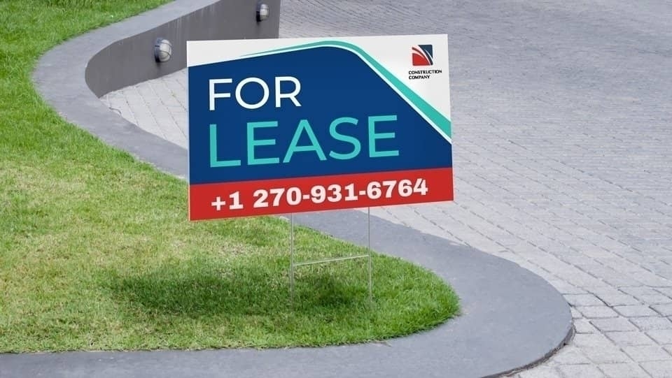 For lease signs