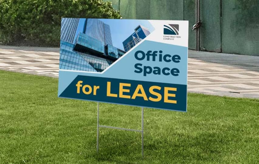 Commercial for lease signs