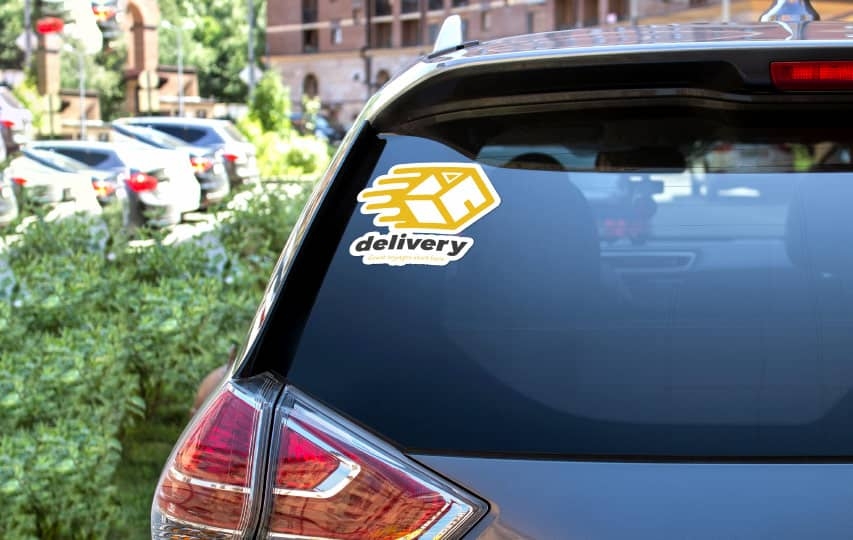 Delivery custom car window decal