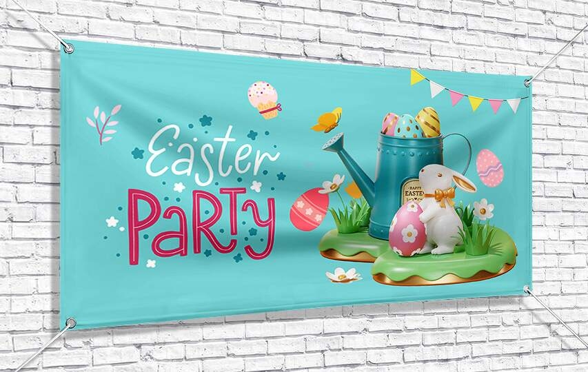 Easter party banner