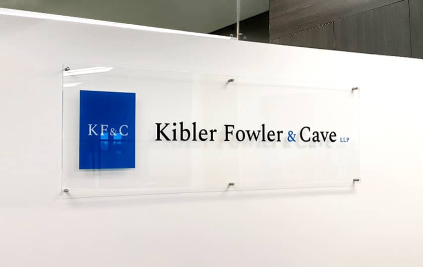 Kibler fowler _ cave acrylic name plate