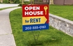 Renting open house sign