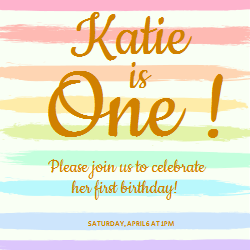 Birthday invitation | rainbow background