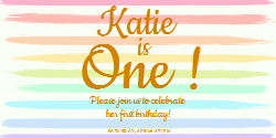 Birthday invitation | rainbow background