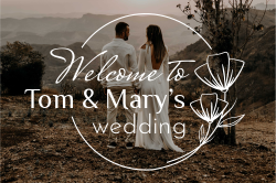 Wedding welcoming signage template