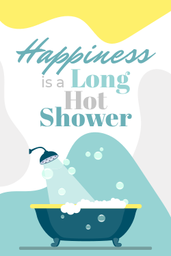 Shower template for decorative signs