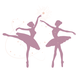 Decorative template with ballerinas