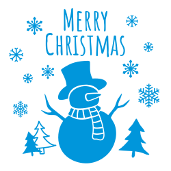 Snowman template for Christmas signs