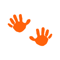 Baby hands print template