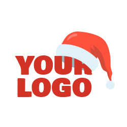 Christmas logo sign template