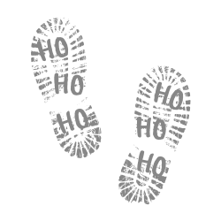 Santa Claus' footprints template