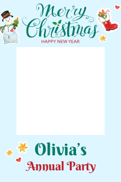 Christmas Party Selfie Frame Template