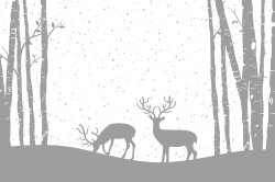 Reindeer in the forest template