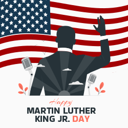 Happy Martin Luther King Day Closed Sign Template
