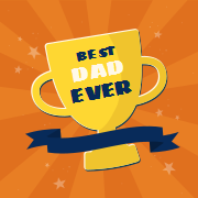 Best dad ever trophy template