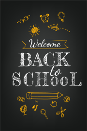 Back to school poster template