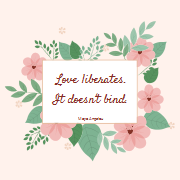 Valentine's Day template with flowers
