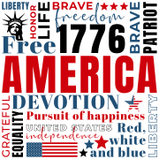 4th of July decorative sign template