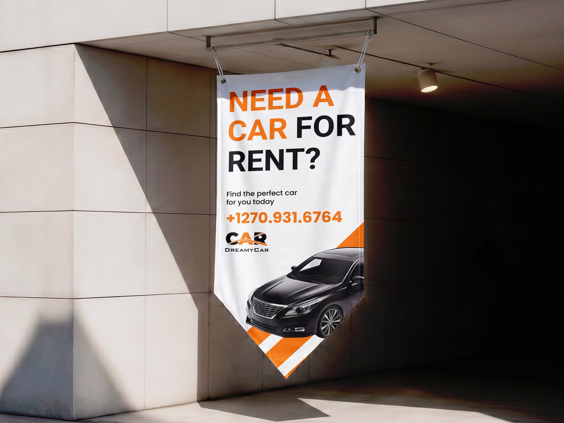 custom pennant for an auto dealership business