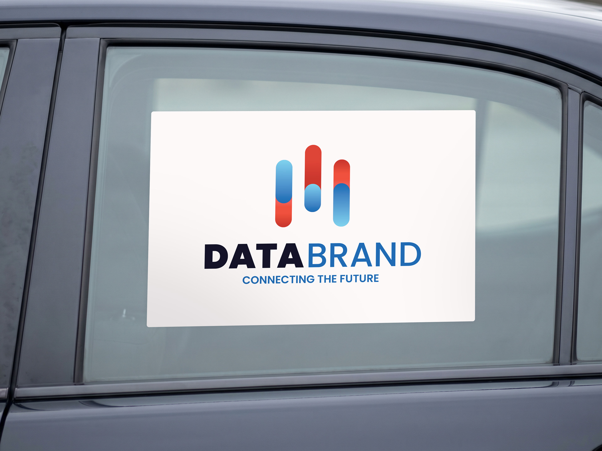 Car window sticker made with an opaque material