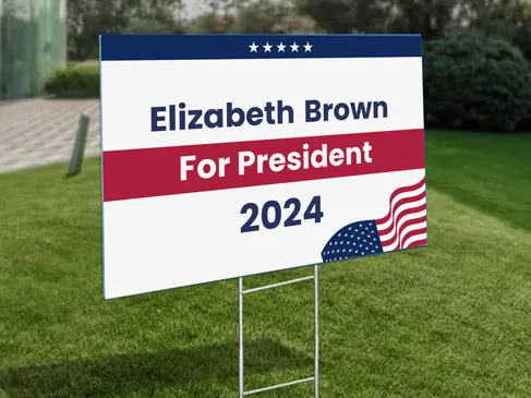 non-partisan candidate yard sign