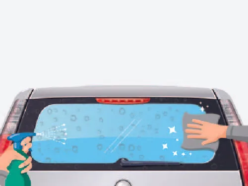 Installation step 1 - Cleaning the application area of window decal
