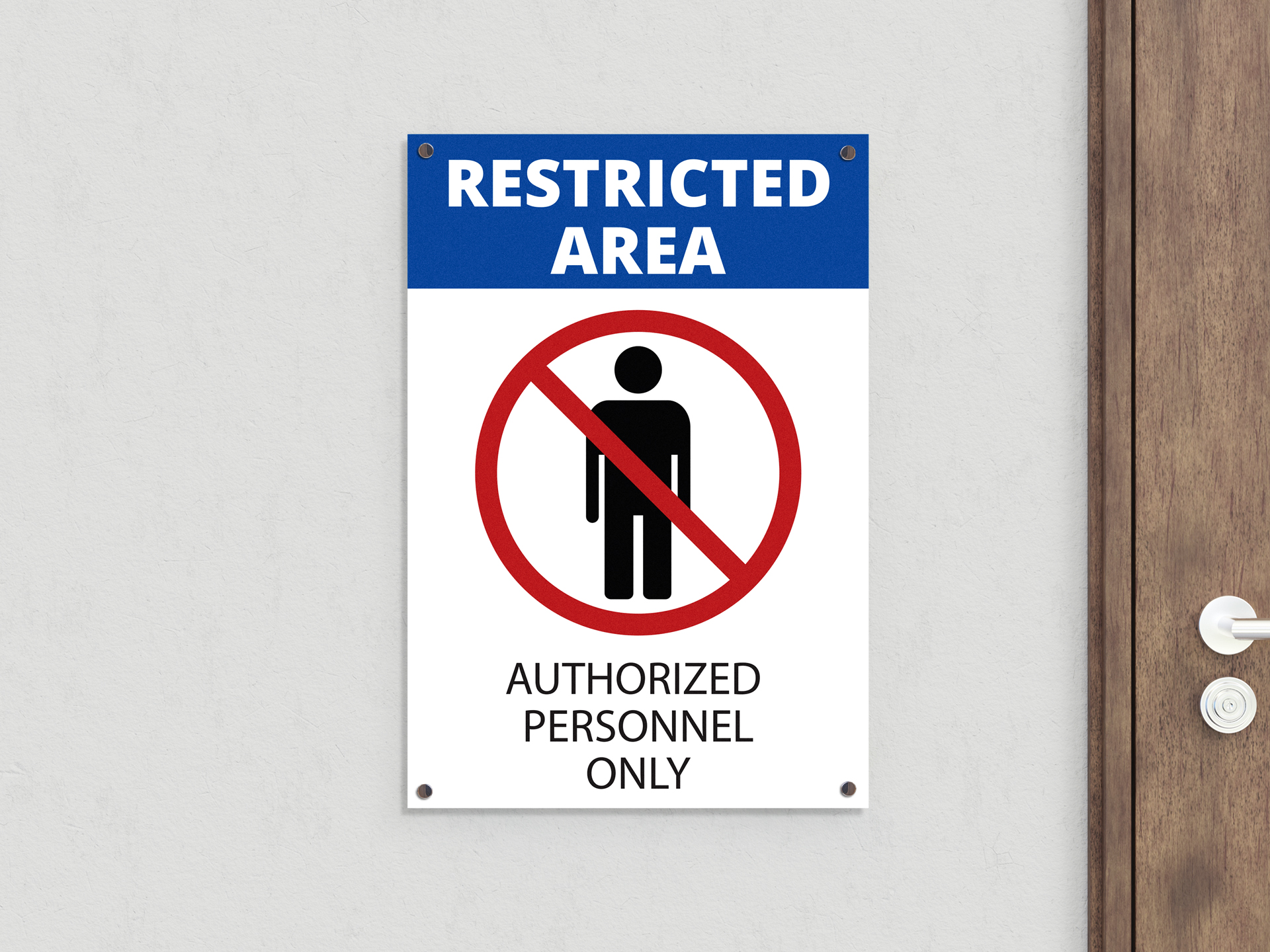 Restricted area clinic sign allowing authorized personnel only