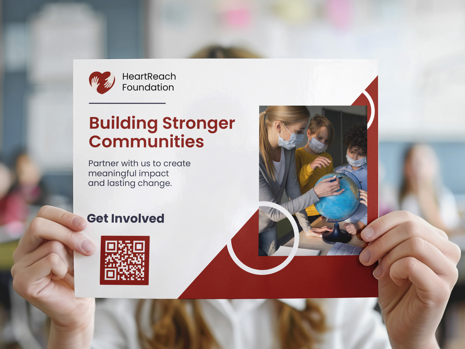 Professional flyer for a foundation flyer with an inspirational message