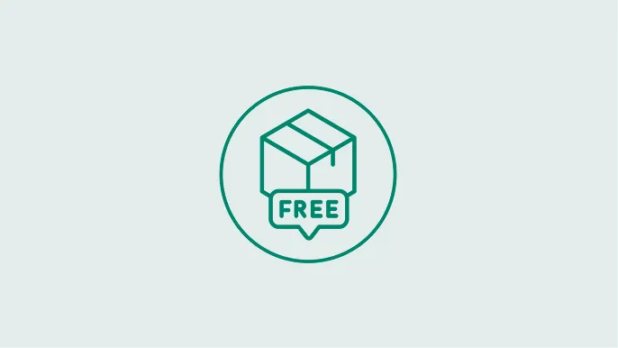 An icon of a package highlighting our free ground shipping service for qualified orders.