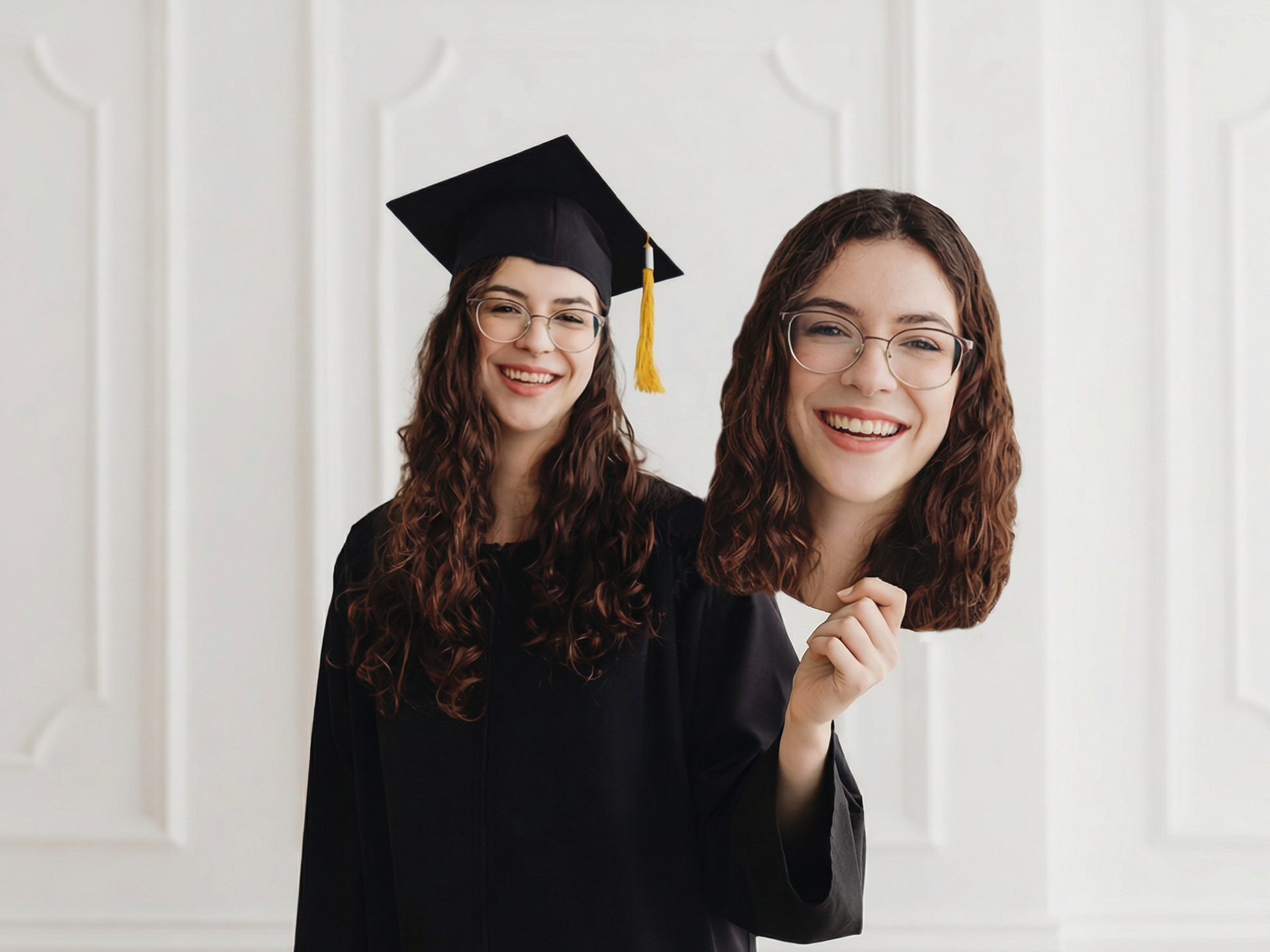 graduation big head cutout