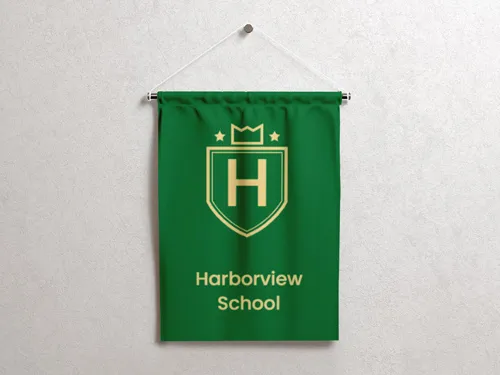 green pole flag for school usage indoor or outdoor