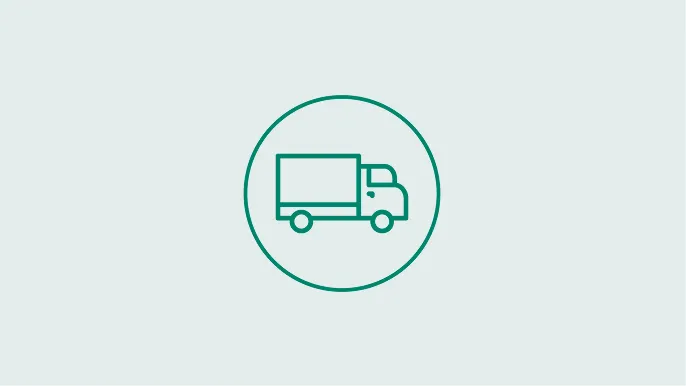 An icon of a truck highlighting our ground shipping services.