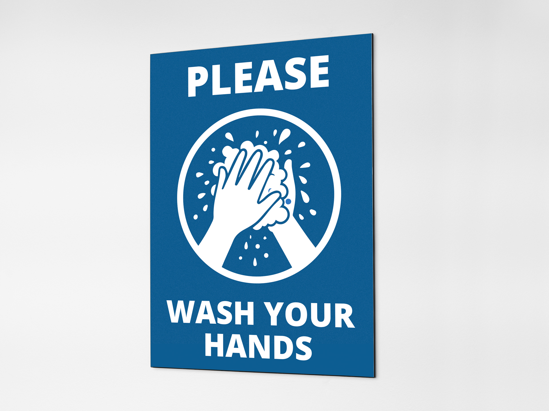 Handwashing reminder sign for hospitals encouraging proper hygiene practices
