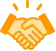 An icon of a handshake to show that our support team will help you out.
