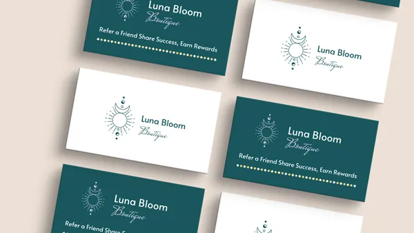 A collection of our custom business cards.