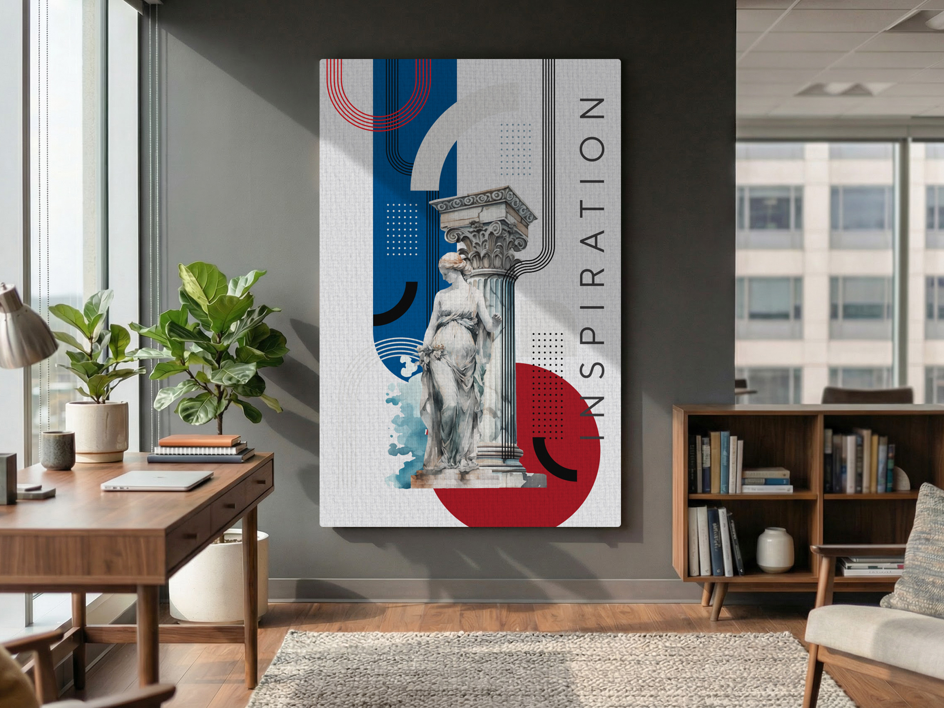 Inspirational decorative canvas for office decor