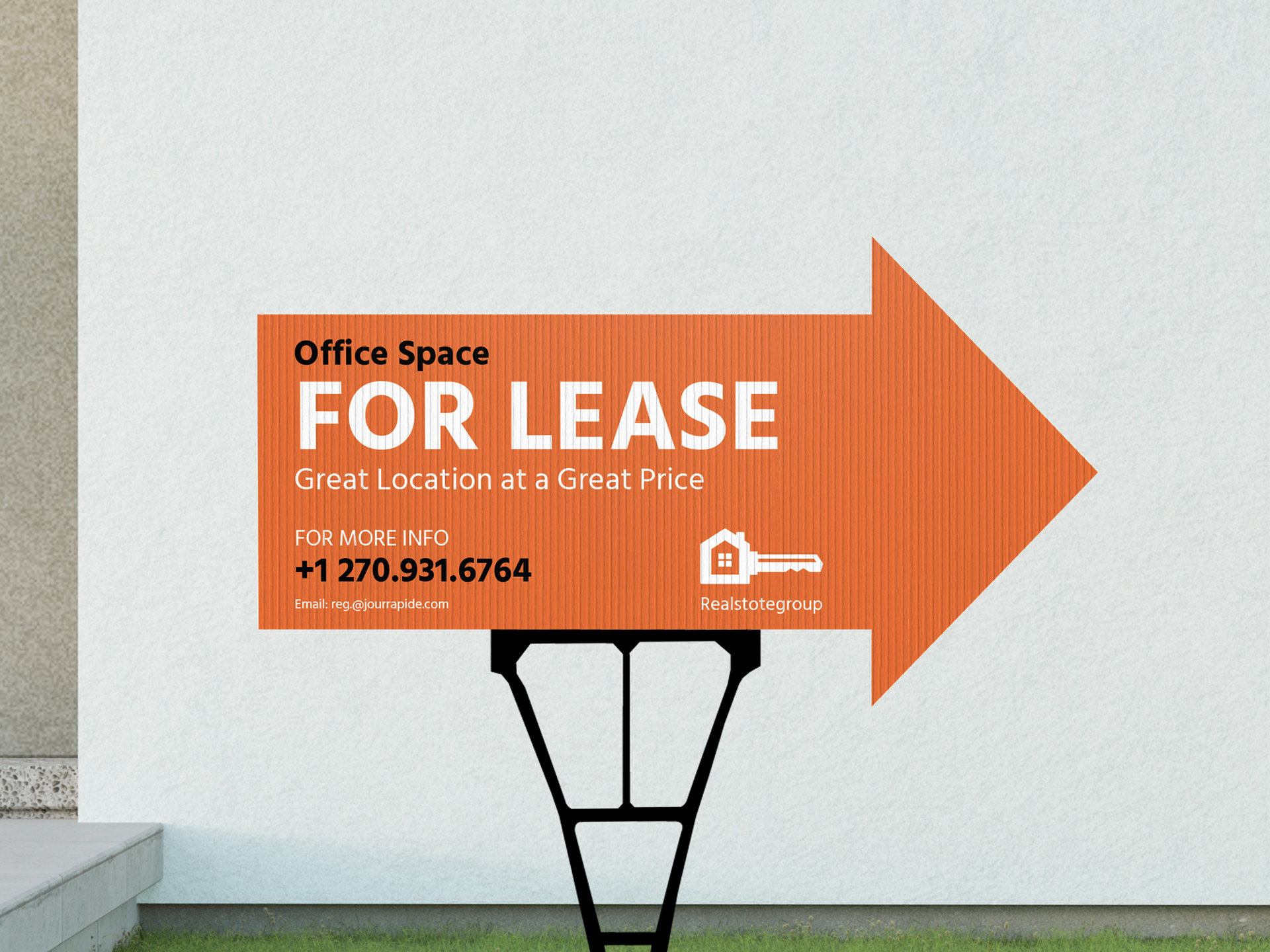 Office space for lease sign