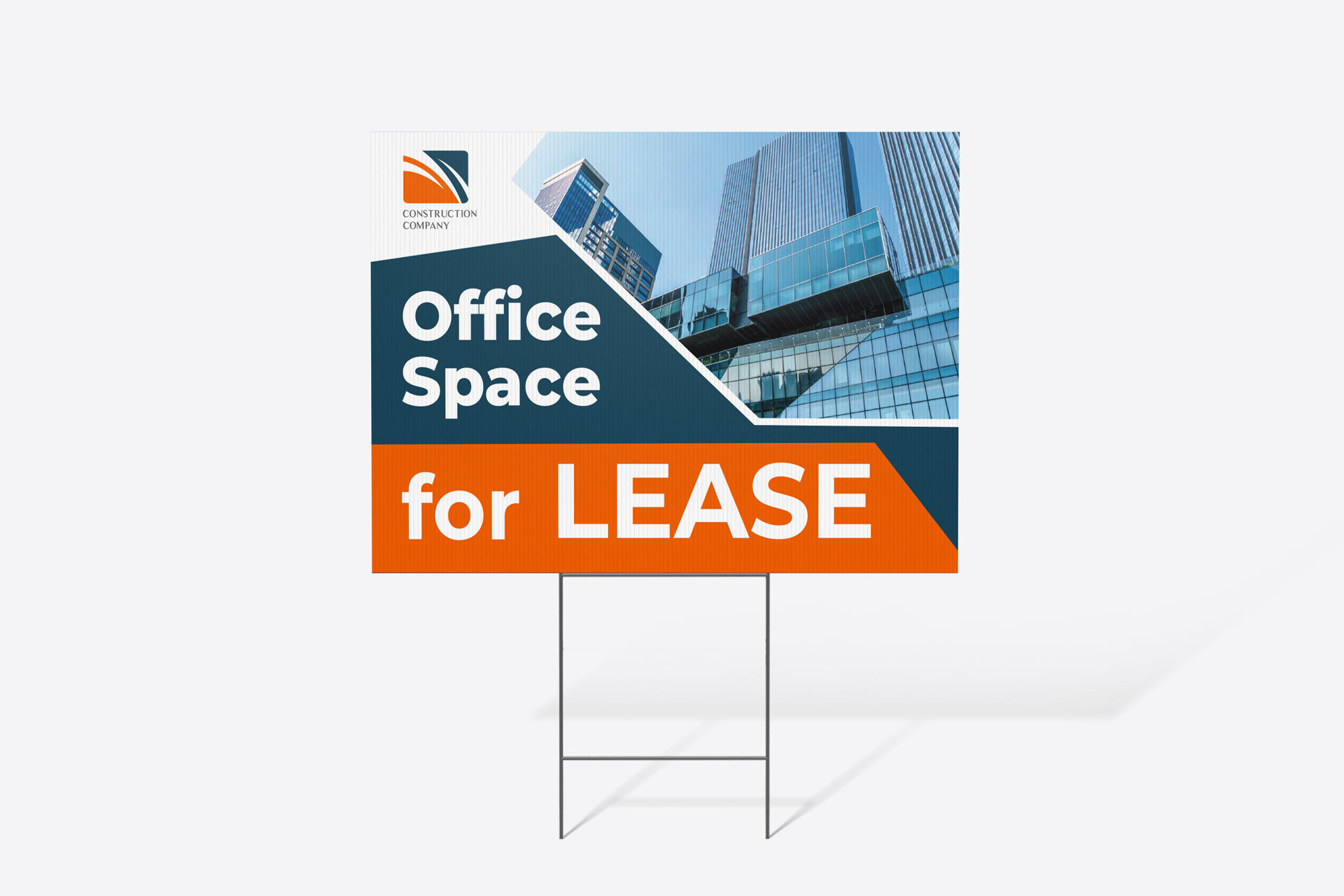 Office space for lease sign