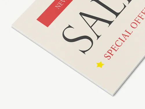 Promotional PVC sign reading Sale Special Offer in bold fonts.