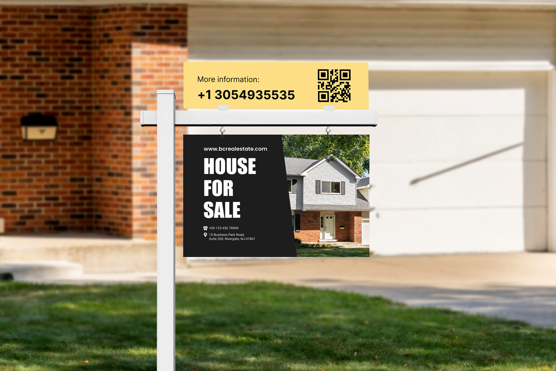 QR code real estate sign rider
