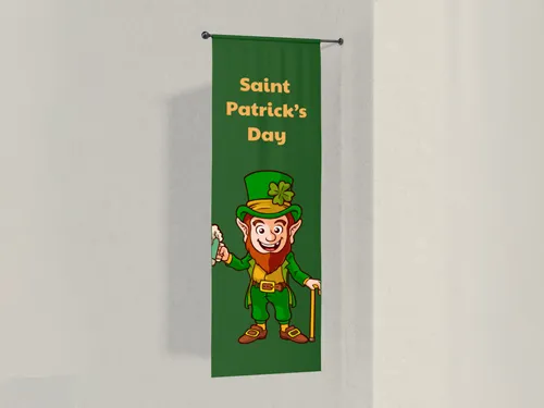 st patricks day pole flag for indoor usage 