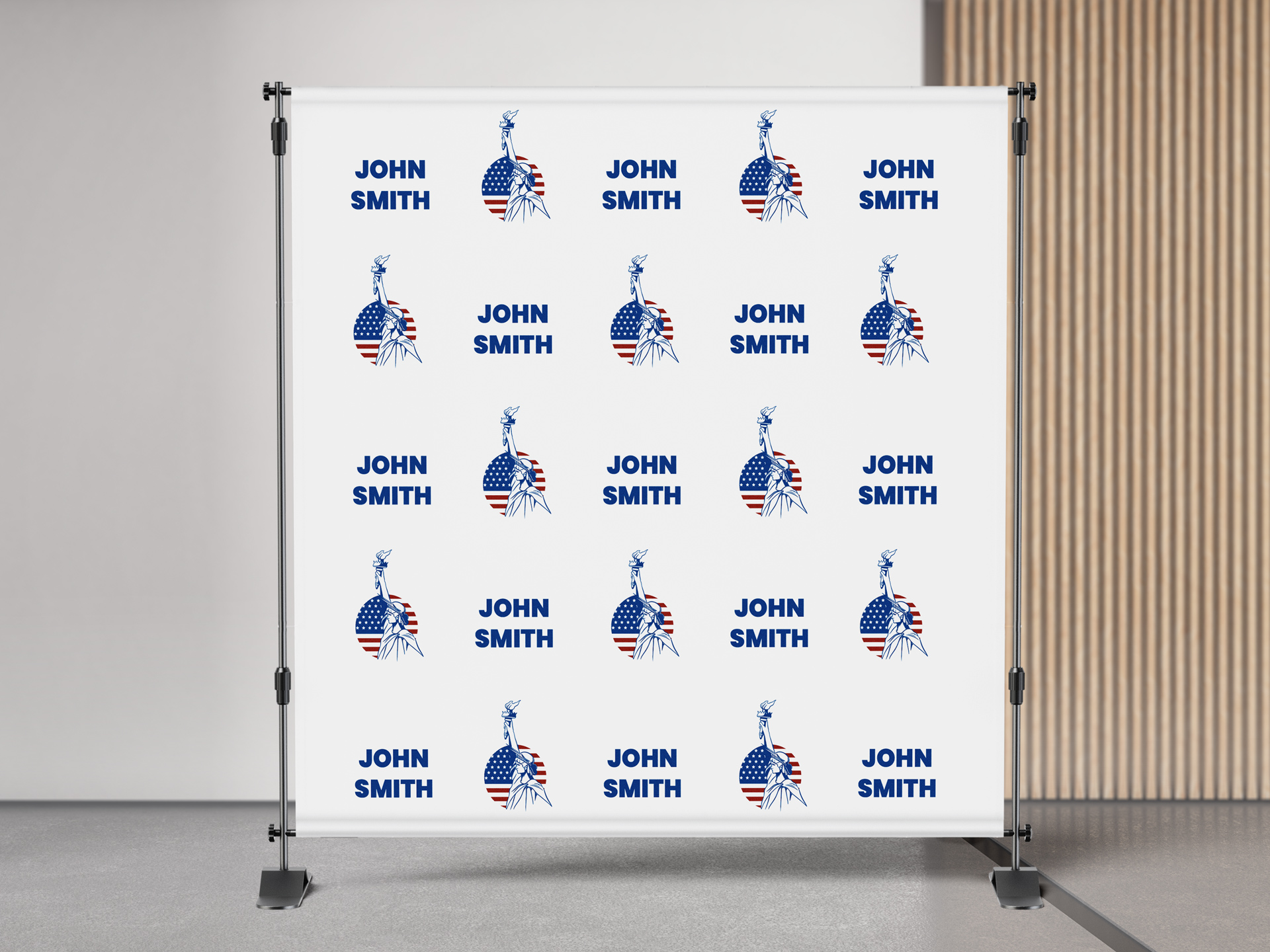 custom step and repeat banner printed for a political campaign